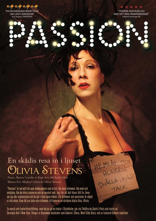 Olivia Stevens i Stockholmspremiär med ”Passion” på Orionteatern http://t.co/qECVSxeSU7 http://t.co/DO8CCzzkar