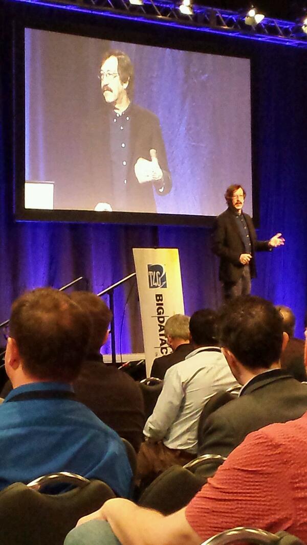 NLeBlanc_'s tweet image. Rick Smolan providing human examples of Big data; it touches all aspects of human life and industry. #T4GBDC