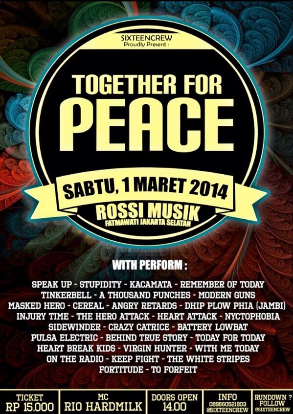 Sabtu 1 Maret 2014 ROSSI FATMAWATI | TICKET 15.000 | Bantu RT <a href="/Velhinha_Jkt/">VELHINHA OFFICIAL</a> <a href="/aeeraofficial/">AEERA</a> @GITM_official