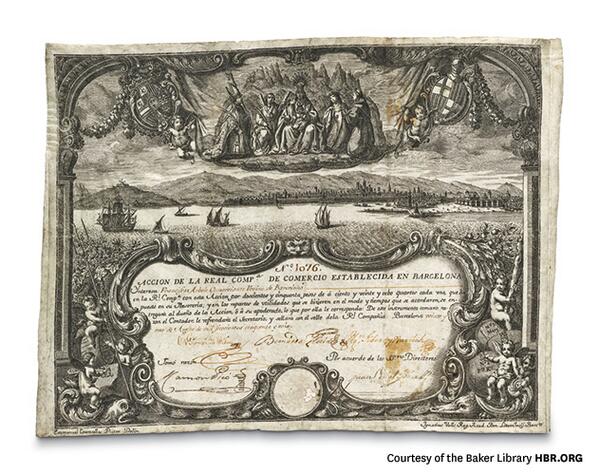 HarvardBiz's tweet image. The fantastic story of one of the world's oldest stock certificates s.hbr.org/1cjCqlI