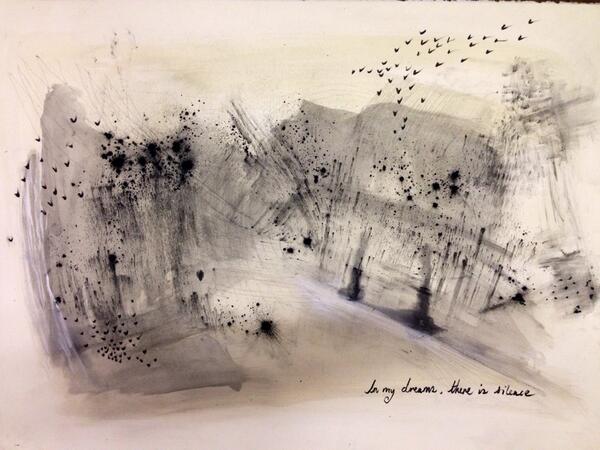alisonjardine's tweet photo. In My Dreams There is Silence' 22"x30" charcoal, graphite &amp; coffee https://t.co/DieLMaT79C #art ..