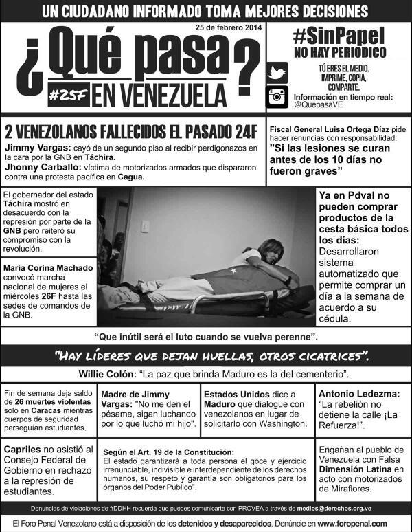 RubraZz's tweet photo. Reparte este Volante,Sucesos #SOSVzla ! Rompe la #censura @Juliococo @RebeldiaCivil @AnonsVenezuela @reinaldoprofeta http://t.co/bSgv17LijS