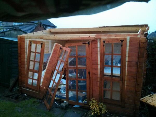 Jasper_Cooper's tweet photo. This is what happened to my Creative Studio Chalet on Christmas Eve! Just having it rebuilt now! http://t.co/wcwCBcTwEf