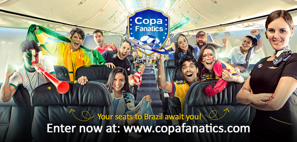 CopaAirlines's tweet photo. Share your passion for soccer with #CopaFanatics and you could win a trip to Brazil! Enter: http://t.co/NRZlbkdNrg http://t.co/EYKYInh9DB