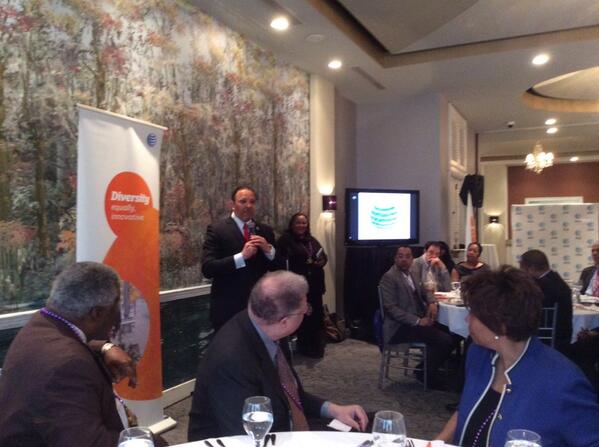 donnabrazile's tweet image. @MARCMORIAL speaking at the AT&amp;amp;T luncheon on the role and legacy of Louis Latimer.