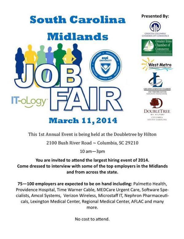 CFairOrg's tweet image. 1st Annual Midlands Job Fair - March 11, 2014 - Columbia, SC