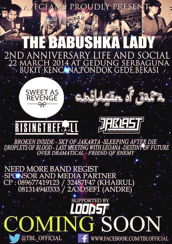 <a href="/SBSOfficial_HC/">STRIKE BUT STRUGGLE</a> need band dancer No regist just share. GS SAR <a href="/JABLAST/">Jakarta Bomb Blast™</a> CP: 089677419123 pin: 32487f47 <a href="/TBL_official/">THE BABUSHKA LADY</a>