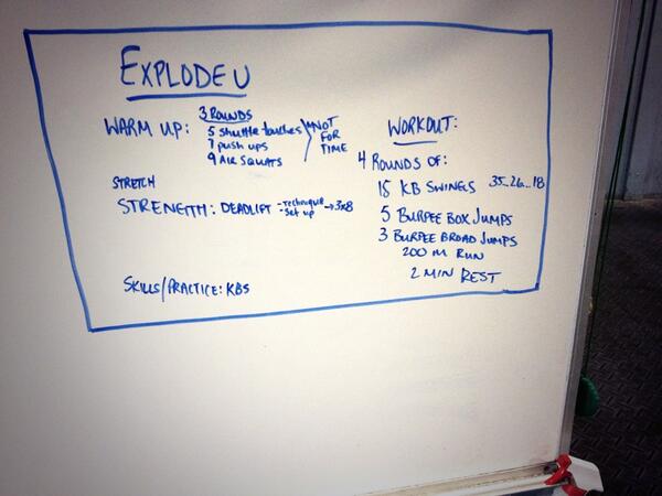 ExplodeU's tweet photo. Another great day of training. #forgingtomorrowsfitness http://t.co/9sh6MBfete