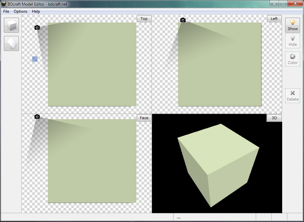 Sphax84's tweet photo. This is how the BDcraft Model Editor (for #Minecraft) looks like currently... It's a big WIP (no textures yet) :) http://t.co/BJfUsBIAik