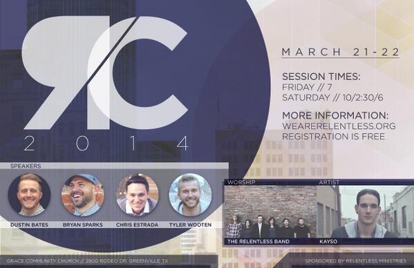 tylerwooten's tweet photo. Lineup for #RC2014 : @dustinbates @Bryan_Sparks @Pchrisestrada @KaysoMisfit @theRLband @RelentlessGCC @tylerwooten http://t.co/ApSqUvjNJv