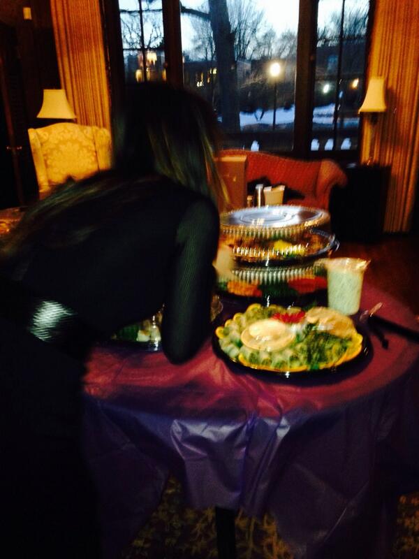 NULeadership's tweet photo. Amy steals food early! #CFLsymposium http://t.co/FZSrC1ZXrA