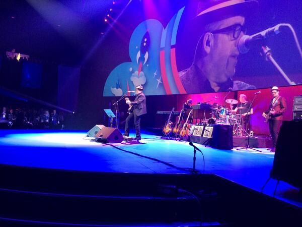 SLHebner's tweet image. Elvis Costello at #ibmpulse    Rock on baby!