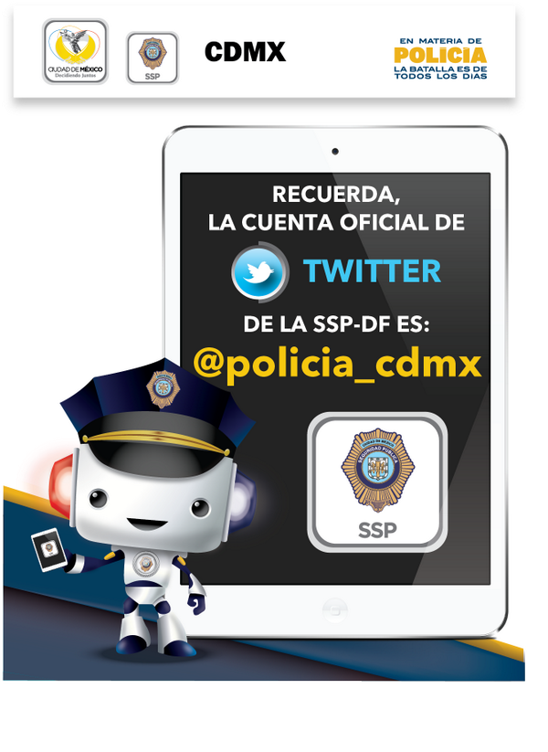 Lo invitamos a seguir la cuenta oficial de la Secretaría de Seguridad Pública del Distrito Federal <a href="/POLICIA_CDMX/">El observador xxx</a>