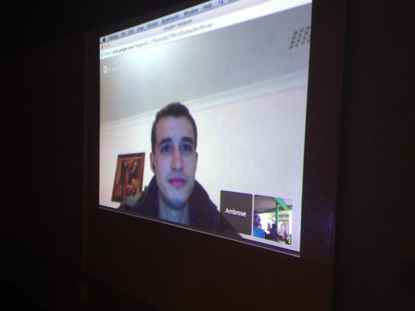 ClojureDC's tweet image. ... and the other end of the room. Thanks for the presentation @ambrosebs