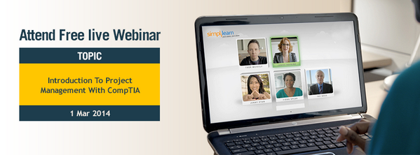 simplilearn's tweet image. Free Webinar: Introduction To #ProjectManagement With #CompTIAProject+ - Sun - 1st Mar 2014: goo.gl/uwddpl