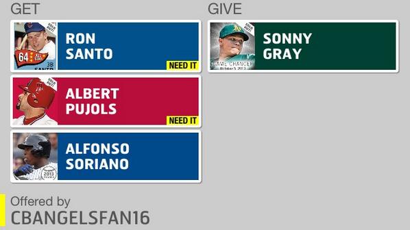 BuntMLB_Legends's tweet photo. Here's the current leader for the Card of the Week! Think you can beat it? Lets see if you can! Trade me MLB_Legends http://t.co/Vhnn6b3o5c