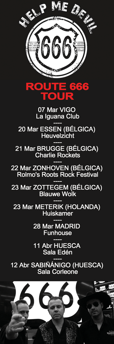 <a href="/helpmedevil/">Juancar HelpMeDevil</a> anuncian fechas en Vigo, Madrid, Huesca y Sabiñánigo y 5 conciertos en Bélgica y Holanda #Route666Tour