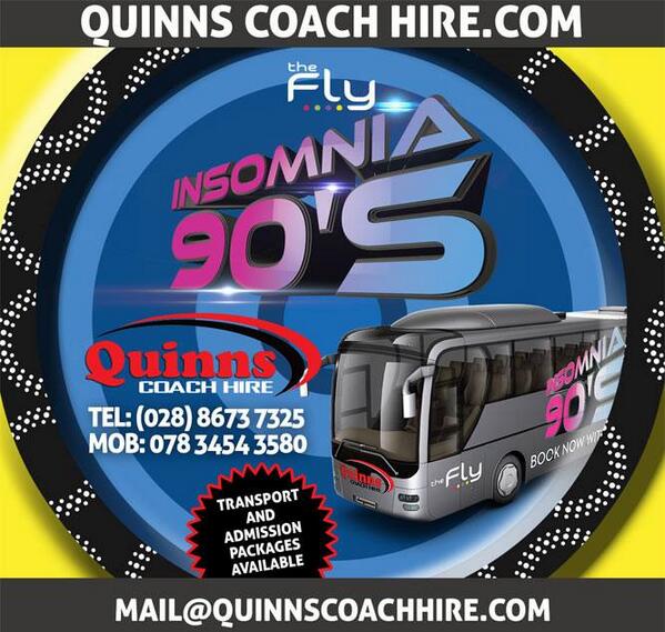 InsomniaBelfast's tweet photo. Buses running from all over the country to @InsomniaBelfast @theflybelfast. Contact @QuinnsCoachHire for info. http://t.co/JcBoGgRzpB