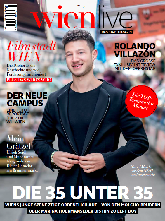 Ab heute Abend online und ab morgen in der Trafik - das neue wienlive mit Nuriel Molcho am Cover!
