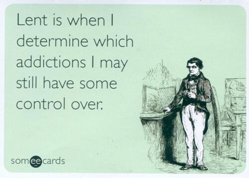 Calendars's tweet image. Could you bring yourself to give up anything this year? #lent #AshWednesdayProblems #ecard