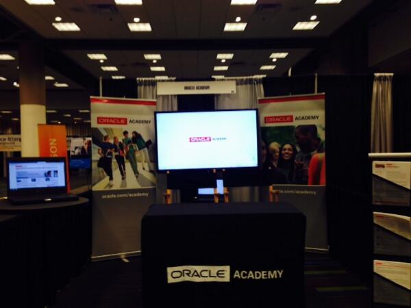 OracleAcademy's tweet image. Hello from @SIGCSE_TS. Stop by our booth today! #sigcse2014 #computing #education