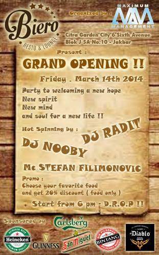 ACARAJAKARTA's tweet image. For "GRAND OPENING" party of @BIEROresto On March 14th. INFO &amp;amp; RSVP : 74DD9C88 ( Andri G )  cc 
@Max_Management