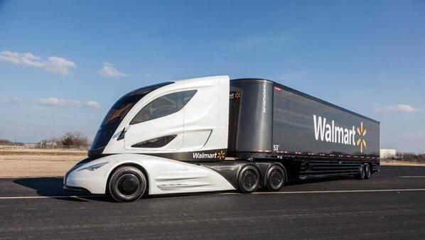 WIRED's tweet image. Walmart's fuel-efficient big rig looks like a smushed Corvette wrd.cm/1lz9fUj