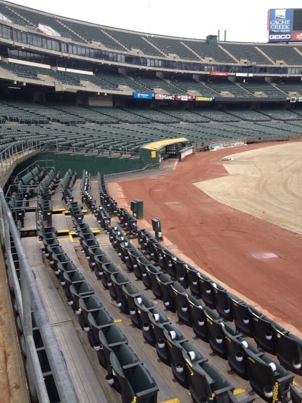 JoshFeinberg's tweet image. Here's your #DiamondLevel view. #Athletics #SoldOut #BestSeatsInBaseball