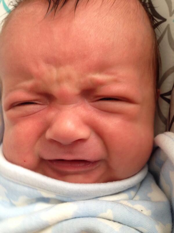 While burping one baby the other baby puked then I looked over and saw my dog puking too #imamom #twinmorrowdudes