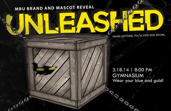 MBUmascot's tweet photo. UNLEASHED: MBU Brand and Mascot Reveal #MBUmascot http://t.co/ZBTYTApFHd