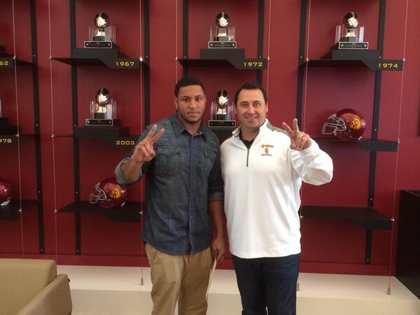 Welcome back <a href="/MalcSmitty/">Malcolm Smith</a>! The Super Bowl MVP came by the John McKay Center to say hi today. #FightOn #USCtotheNFL