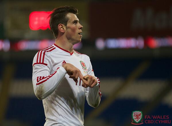 FAWales's tweet image. Photo: Wales' Gareth Bale celebrates scoring the third goal against Iceland.