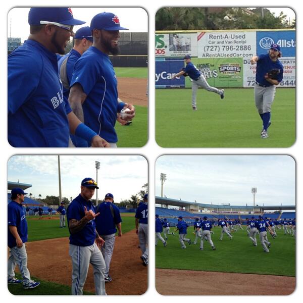BlueJays's tweet image. It's go time! @BlueJays prepare for their first #SpringTraining game today at the #Phillies #FaceofMLB #JoseBautista