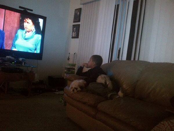 MASTERMOO's tweet image. Had mookie watching 227 last night #ImBoutDatLife