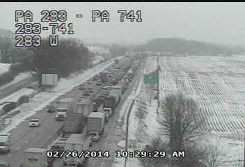 LancasterOnline's tweet image. PHOTO: This is what traffic looks like on 283 West by State Rd. right now  in East Hempfield Twp.
