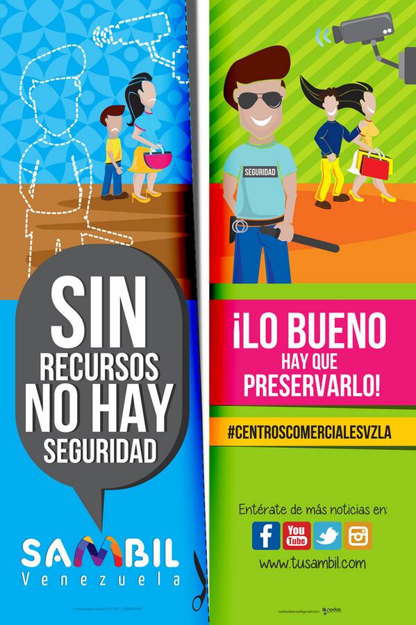 tusambil's tweet photo. #CENTROSCOMERCIALESVZLA La seguridad es 1 de los elementos + importantes en un #CCial .Depende del #condominio http://t.co/VC59QlFXl4