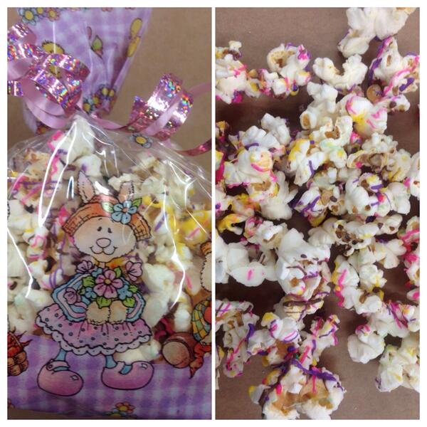 classiccake85's tweet photo. Easter is coming look what you could make chocolate covered popcorn is a perfect dessert for any time http://t.co/E0Ui7Ei5PS