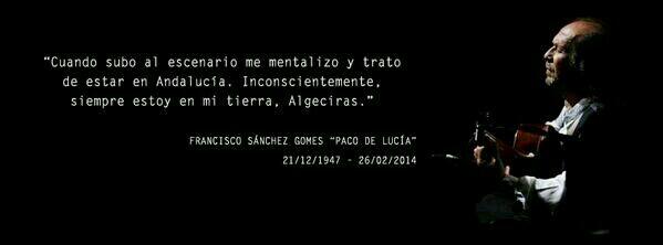 Go93Mery's tweet photo. El talento de tocarnos el alma con solo el vibrar de 6 cuerdas,todo un genio poderoso y humilde..DEP ''PACO DE LUCIA" http://t.co/0s9cPIHe2m