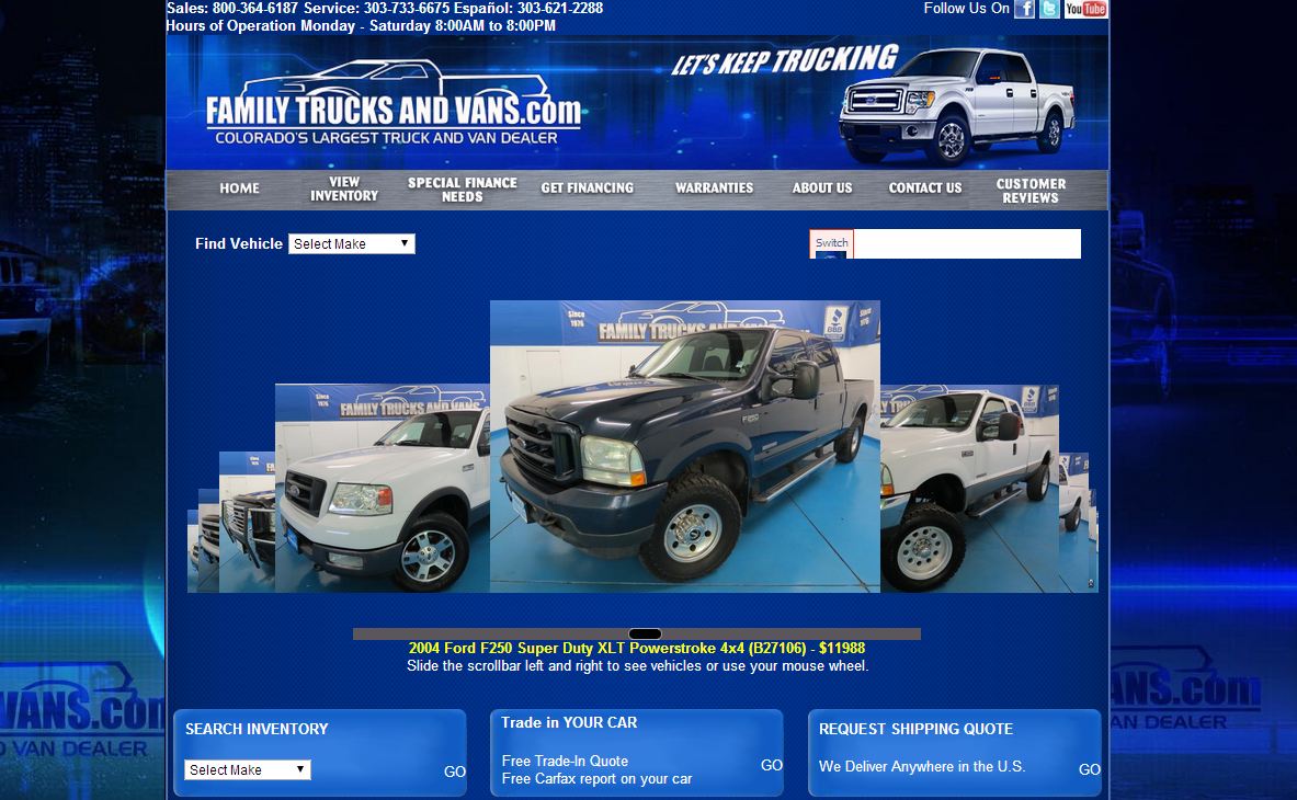 family trucks and vans dealer
