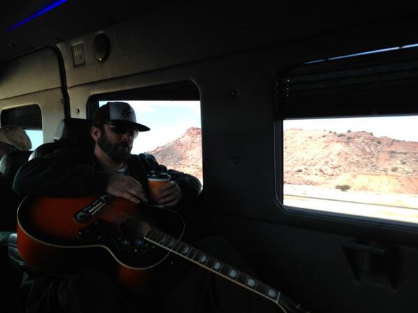 woke up on Rt 66 a lil outside Albuquerque,,listening to On The Border #coasttocoasttour