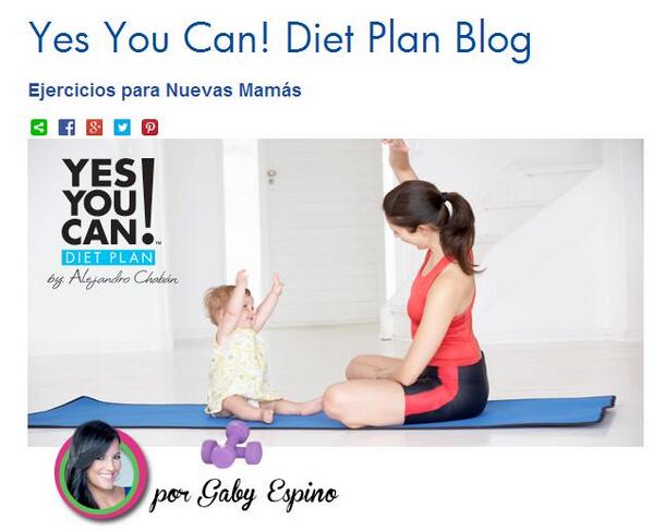 EspinelaSVK's tweet photo. Nuevo blog de @gabyespino en @YESYOUCANdiet "Ejercicios para Nuevas Mamás" 👏😊💕 http://t.co/xvi0ie1XYx