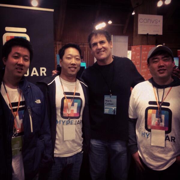 grantyim's tweet photo. .@mcuban w/ Team @Hypejar. #Launch http://t.co/bwAL9mGlco