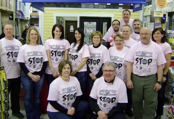RonaCornwall's tweet photo. Rona Cornwall says STOP Bullying in support of #pinkshirtday http://t.co/iPmC0bgrAB