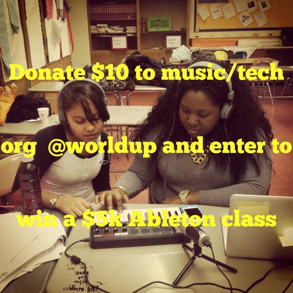 A $10 donation enters you to win a $5k Ableton class from <a href="/Dubspot/">DUBSPOT</a> #hiphoped