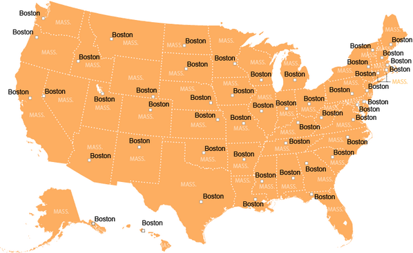 Где находится бостон. Boston на карте США. Бостон город в США на карте. Бостон США на карте и штат. Штат Бостон на карте.