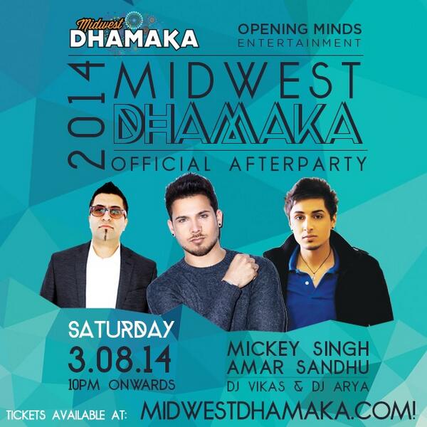 Ready for next weekend with @iamMickeySingh and @sandhumusic! Midwest Dhamaka Afterparty. MidwestDhamka.com!!