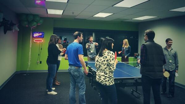 StudioScience's tweet image. Happy 8th birthday @Formstack! Time flies! Can't imagine a better way to celebrate than #pingpong. #formstack
