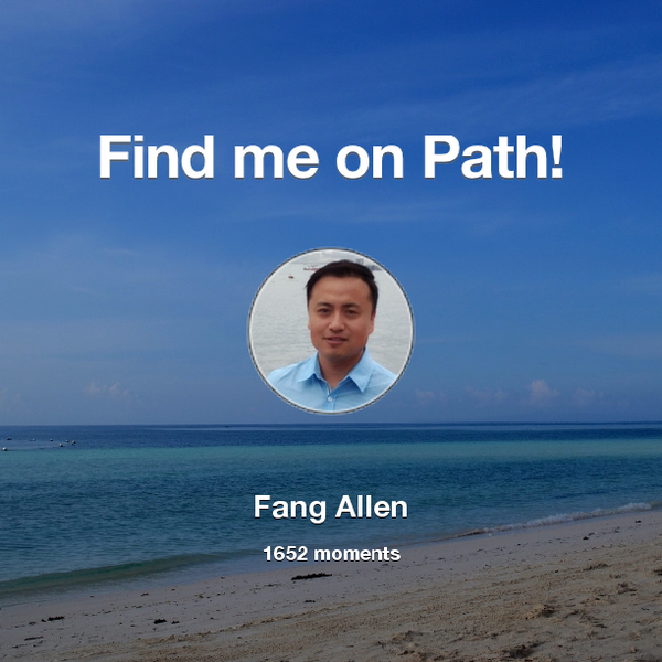 fang_lei's tweet photo. I've shared 1,652 memories with my friends on #Path - see them now at http://t.co/m7lrB7H5Dm! #thepersonalnetwork http://t.co/5IkzkhAHLq