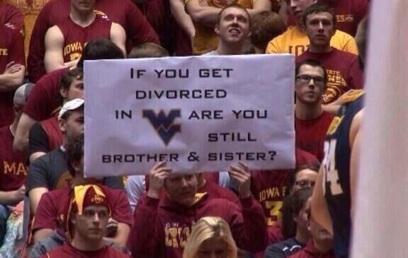 istatenation's tweet photo. A sign at the Iowa State game tonight http://t.co/NHiGAhNSuW