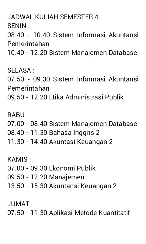 ampb_2012's tweet photo. RT @itsmeaerr: Jadwal Kuliah Semester 4! @ampb_2012 http://t.co/M64NiC8bk8
